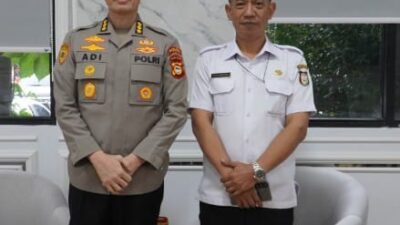 Menjalin Lintas Kemitraan, Camat Wajo Kunjungan ke Karo SDM Polda Sulsel