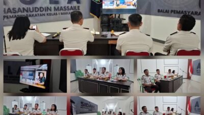 BAPAS MAKASSAR IKUTI ANALISIS DAN EVALUASI KINERJA TRIWULAN I SECARA VIRTUAL