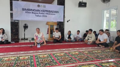KETUA GA SOMBERE JADI NARASUMBER BIMBINGAN KEPRIBADIAN KLIEN BAPAS MAKASSAR